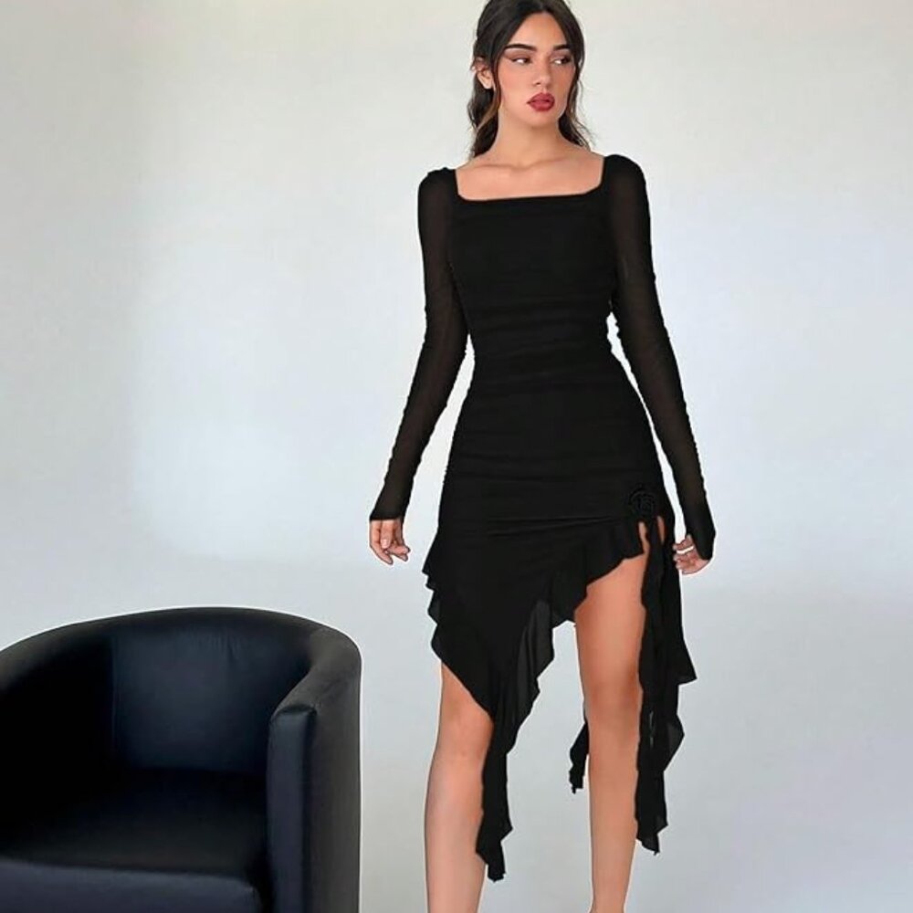 Brand New - Nordstrom Ruffle Cascade Cocktail Dress
